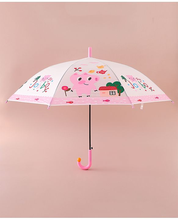 Babyhug Free Size Umbrella with Jobbo Print - Pink