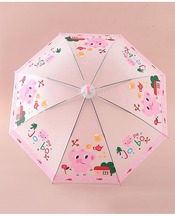 Babyhug Free Size Umbrella with Jobbo Print - Pink