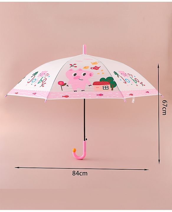 Babyhug Free Size Umbrella with Jobbo Print - Pink