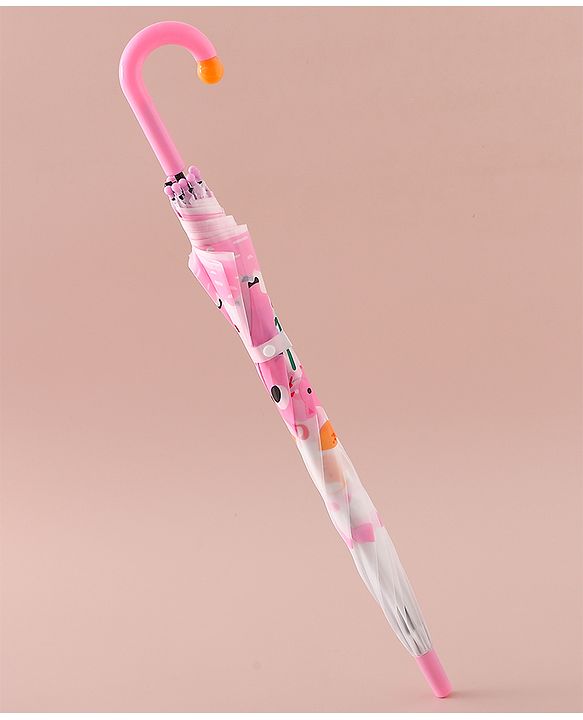 Babyhug Free Size Umbrella with Jobbo Print - Pink
