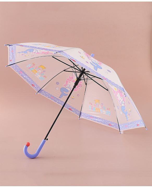 Babyhug Free Size Umbrella with Mermaid Print - Purple