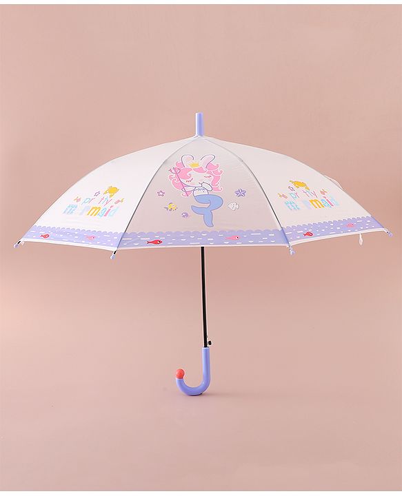 Babyhug Free Size Umbrella with Mermaid Print - Purple