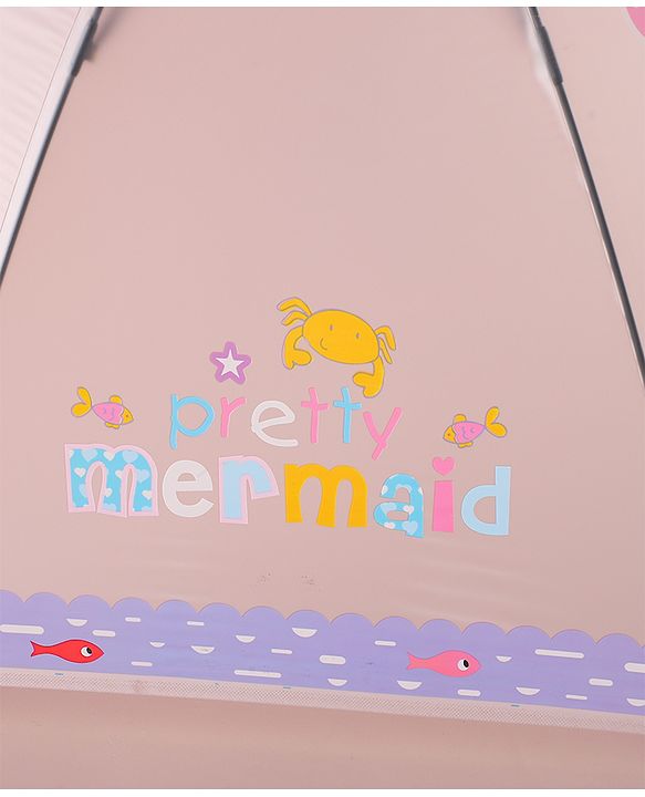 Babyhug Free Size Umbrella with Mermaid Print - Purple