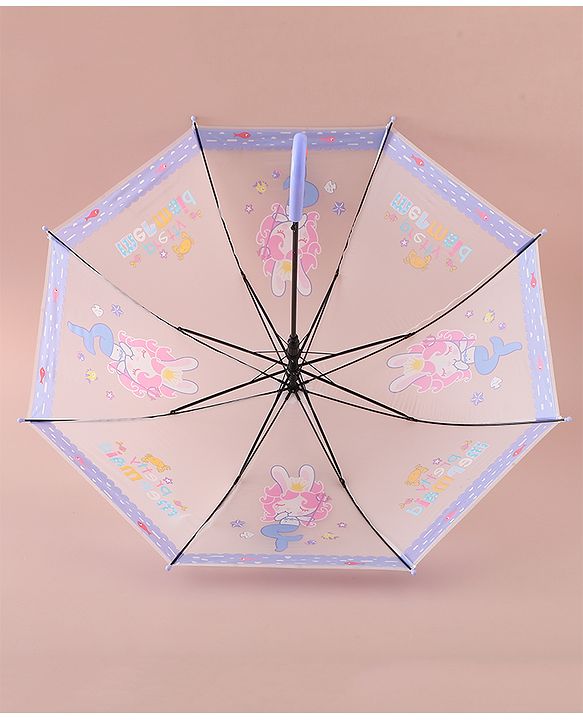Babyhug Free Size Umbrella with Mermaid Print - Purple
