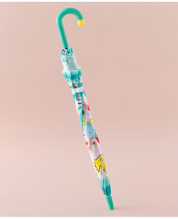 Babyhug Free Size Umbrella with Dinosaur Print - Blue