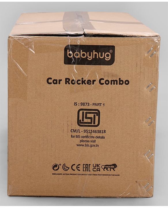 Babyhug 3 in 1 Car Rocker Combo - Push on Ride On - Red & Purple| Toy for 1-3 Years Kid| Balancing Board| Easy Assembly| Indoor & Outdoor Play| BIS Certified| Activity Gifting| Chu-chu Horn