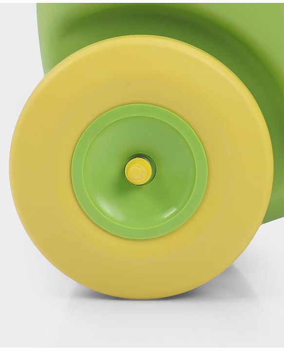 Babyhug Humpty Dumpty Manul Push Ride-On - Yellow & Green| Toy for 1 to 3 Year Kids| Foot-to-Floor Operation| Indoor & Outdoor Play| BIS Certified| Activity Gifting Option