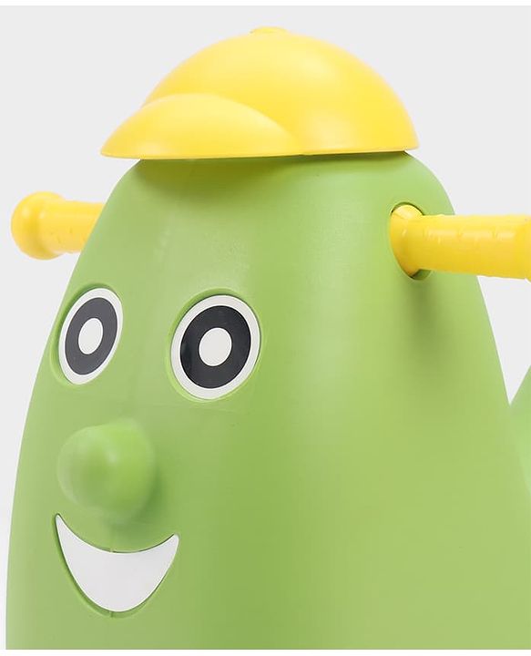Babyhug Humpty Dumpty Manul Push Ride-On - Yellow & Green| Toy for 1 to 3 Year Kids| Foot-to-Floor Operation| Indoor & Outdoor Play| BIS Certified| Activity Gifting Option