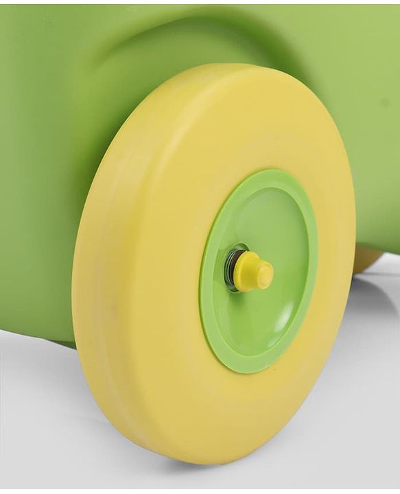 Babyhug Humpty Dumpty Manul Push Ride-On - Yellow & Green| Toy for 1 to 3 Year Kids| Foot-to-Floor Operation| Indoor & Outdoor Play| BIS Certified| Activity Gifting Option