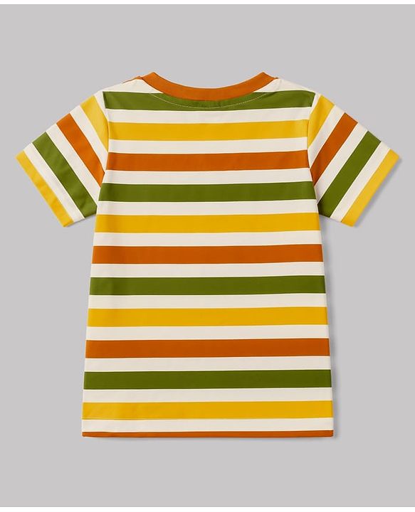 Babyhug 100% Cotton Knit T-Shirts with Graphics Multi Color 6-9 Months Pack of 3