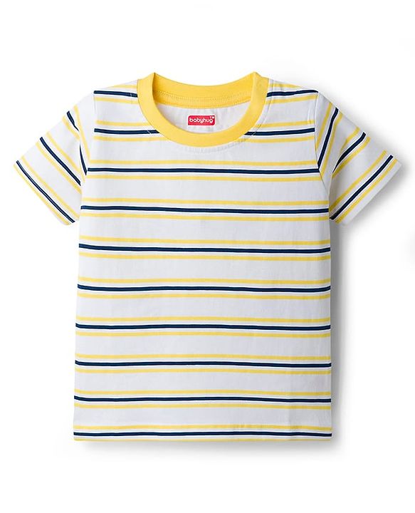 Babyhug Cotton Knit T-Shirts with Graphics Pack of 3 Multi Color 6-9 Months
