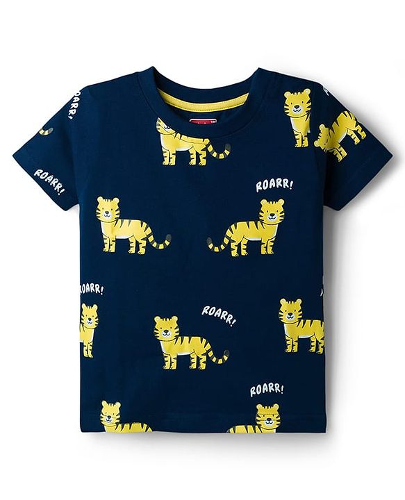 Babyhug Cotton Knit T-Shirts with Graphics Pack of 3 Multi Color 6-9 Months