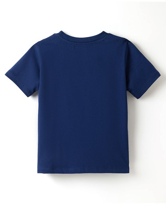 Babyhug Cotton Knit Half Sleeves T-Shirt With Racing Print - Multicolor
