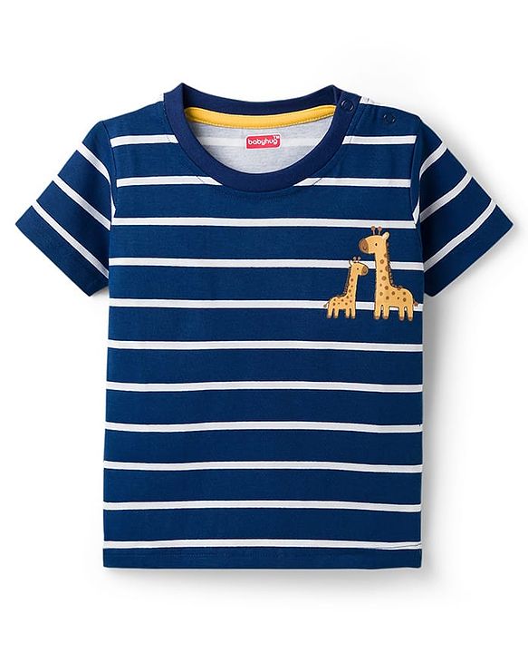 Babyhug Cotton Knit Half Sleeves T-Shirts With Animal Print Pack of 3 - Multicolor