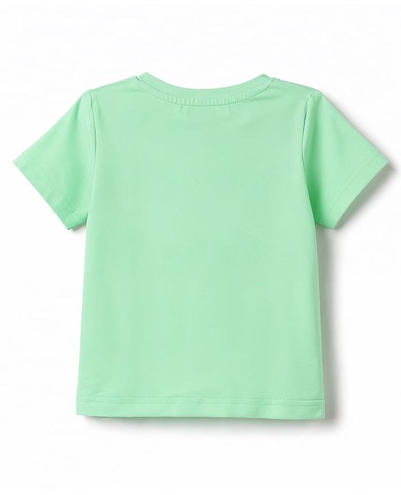 Babyhug 100% Cotton Knit T-Shirts Half Sleeves with Graphics Light/Sky Blue 6-9 Months Pack of 3