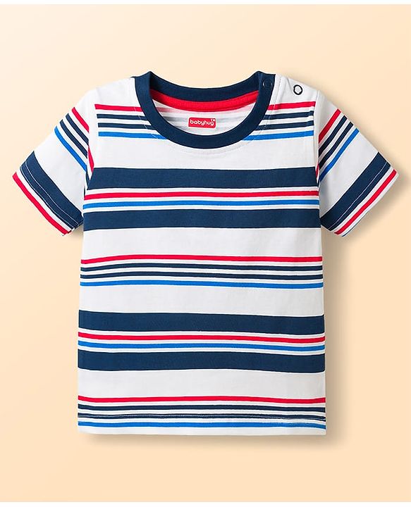 Babyhug Cotton Knit T-Shirts Half Sleeves with Graphics Pack of 3 Multi Color 9-12 Months