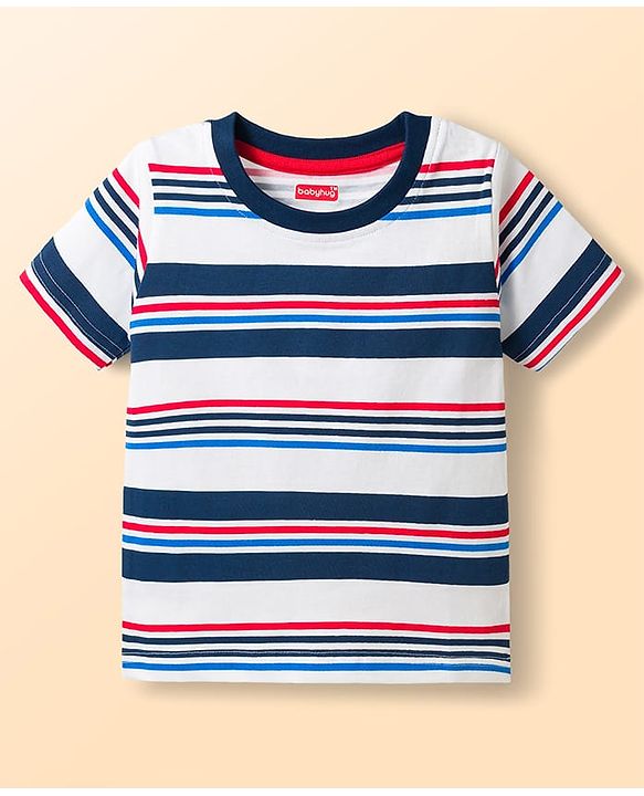 Babyhug Cotton Knit T-Shirts Half Sleeves with Graphics Pack of 3 Multi Color 9-12 Months