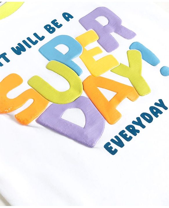 Babyhug Cotton Knit T-Shirts Half Sleeves with Graphics Multi Color 9-12 Months Pack of 3