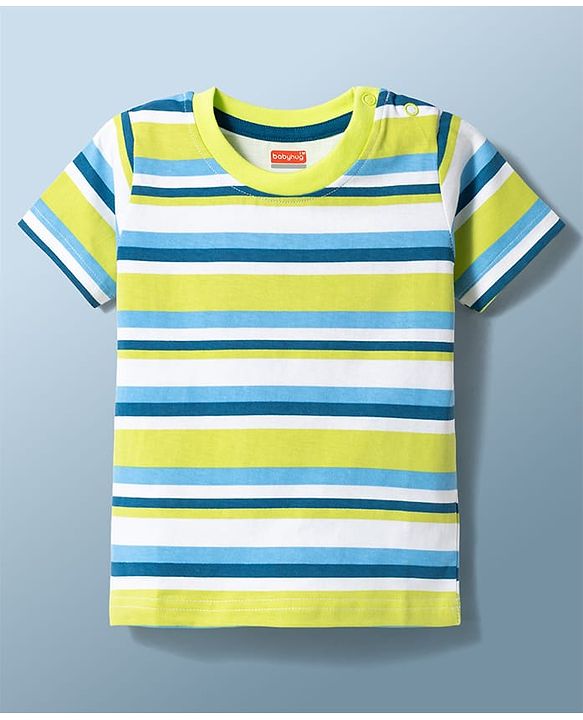 Babyhug Cotton Knit T-Shirts Half Sleeves with Graphics Multi Color 9-12 Months Pack of 3