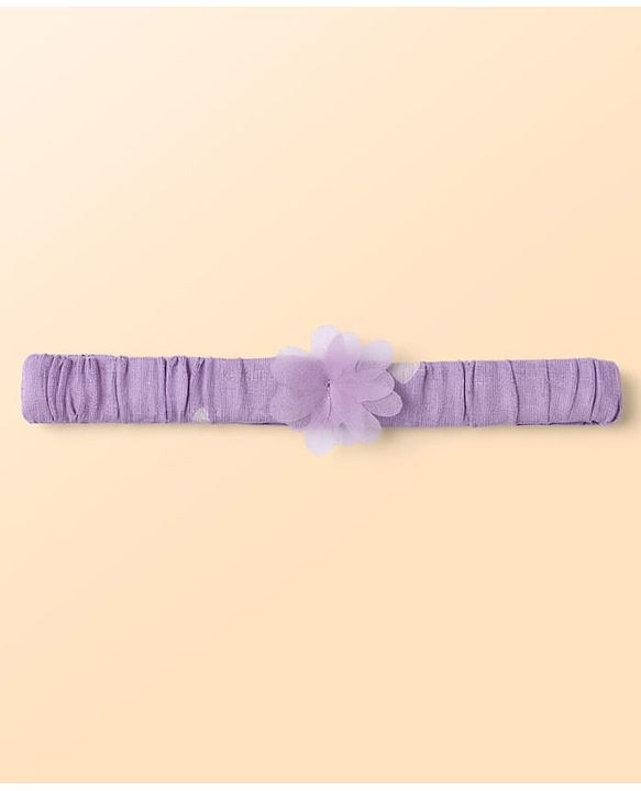 Babyhug Cotton Knit Frocks with Bloomer/Shorts Sleeveless with Flower Applique Lavender 0-0 Months