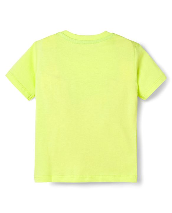 Babyhug Cotton Knit Half Sleeves T-Shirt With Surfing Print - Multicolor
