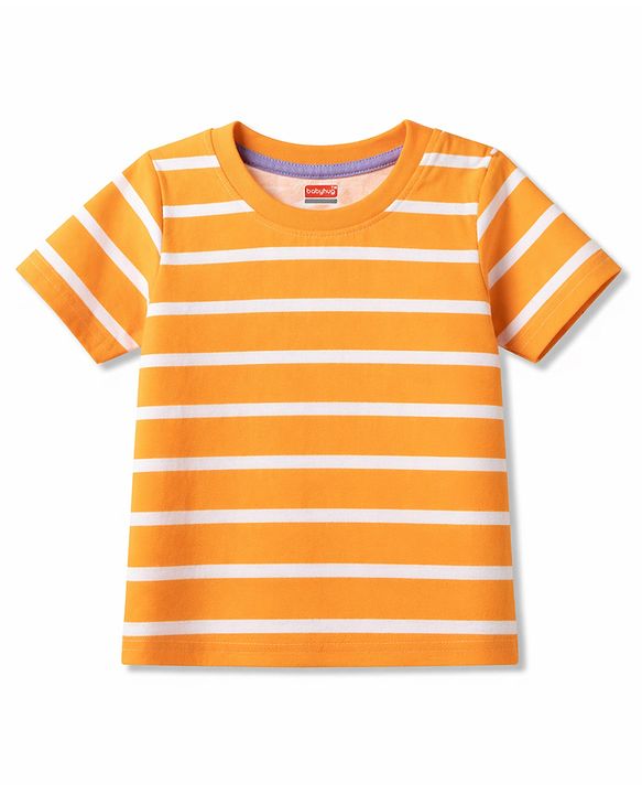 Babyhug 100% Cotton Knit T-Shirts Half Sleeves with Graphics Multi Color 6-9 Months Pack of 5