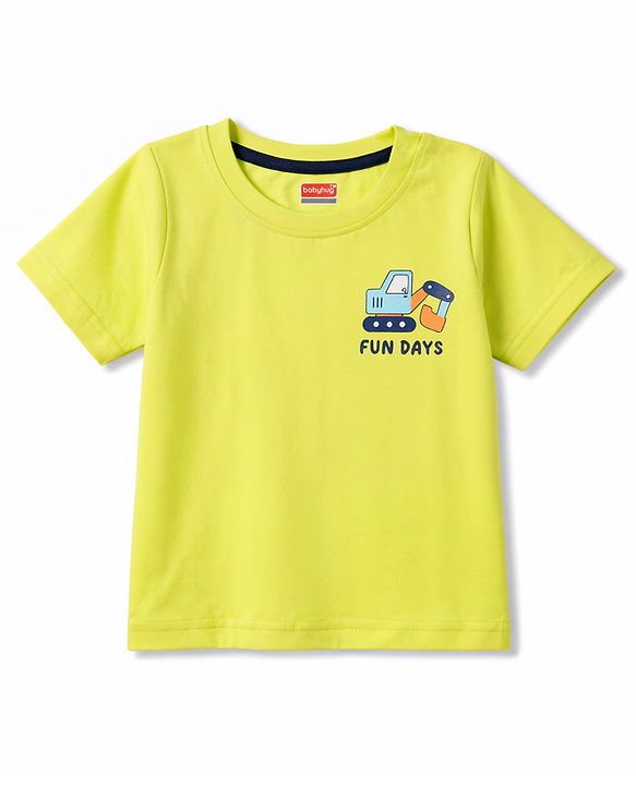 Babyhug 100% Cotton Knit T-Shirts Half Sleeves with Graphics Multi Color 6-9 Months Pack of 5