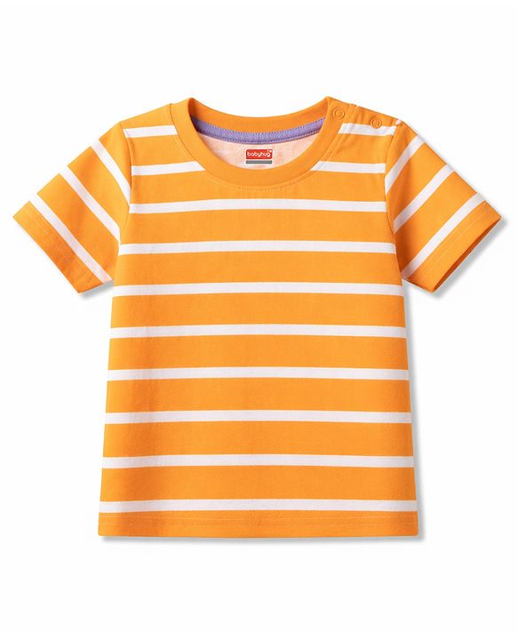 Babyhug 100% Cotton Knit T-Shirts Half Sleeves with Graphics Multi Color 6-9 Months Pack of 5