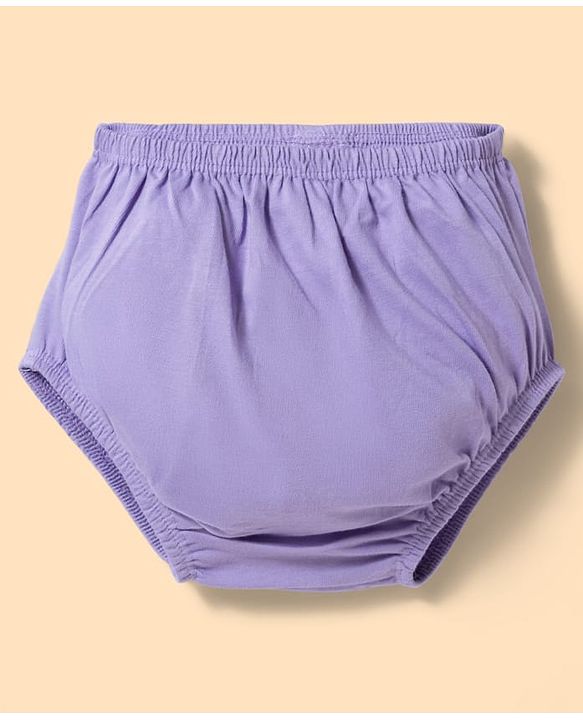 Babyhug Cotton Knit Frocks with Bloomer/Shorts Short Sleeves Round Neck Rabbit Applique Lavender New Born