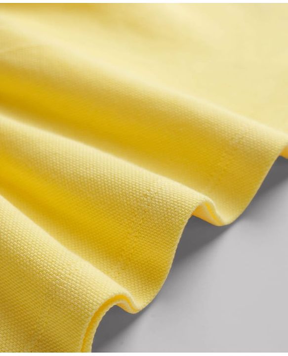 Babyhug Cotton Knit Half Sleeves Collared Frock with Text Print - Yellow