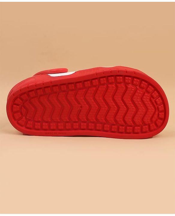 Pine Kids Marvel Back Strap Clogs With Spider Man Applique - Red & White