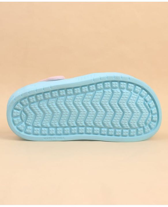 Pine Kids Lucas Back Strap Clogs With Elsa Applique - Light Blue