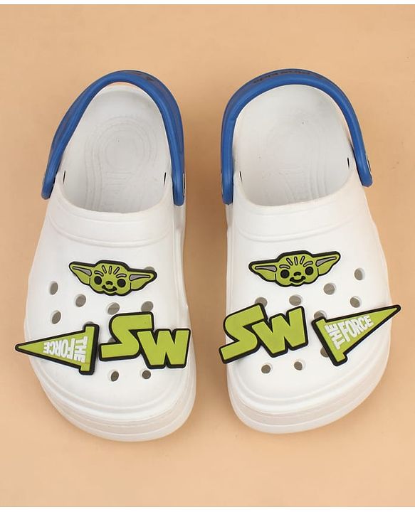 Pine Kids Disney Back Strap Clogs With Applique - Blue