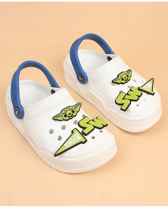Pine Kids Disney Back Strap Clogs With Applique - Blue