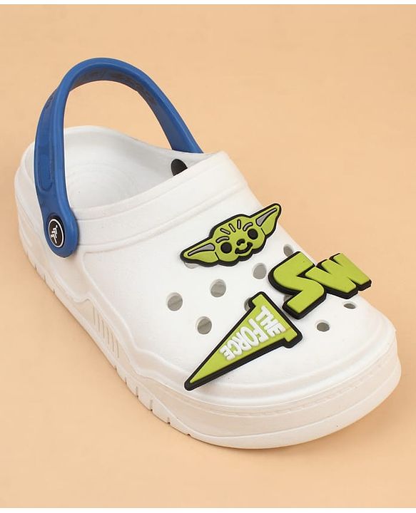 Pine Kids Disney Back Strap Clogs With Applique - Blue