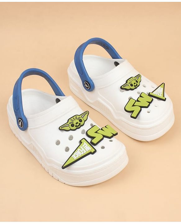 Pine Kids Disney Back Strap Clogs With Applique - Blue