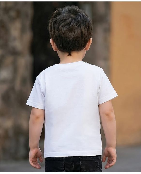 Babyhug Marvel Single Jersey Knit Half Sleeves T-Shirt with Spiderman Graphic - White