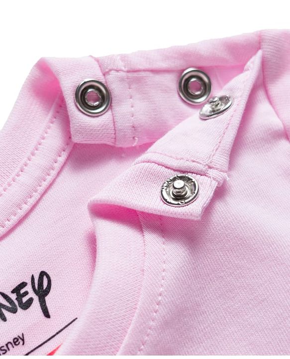 Babyhug Disney 100% Cotton Knit Half Sleeves T-Shirt With Front & Back Winnie the Pooh Graphic - Pink