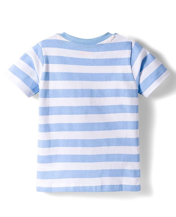 Babyhug Cotton knit Half Sleeves Striped & Printed T-Shirts Pack of 3 - Multicolor
