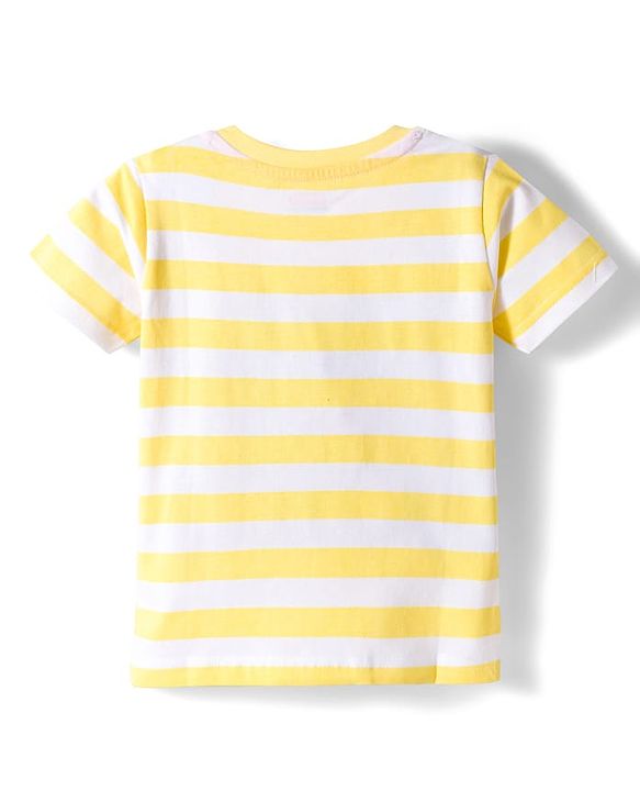 Babyhug Cotton knit Half Sleeves Striped & Printed T-Shirts Pack of 3 - Multicolor