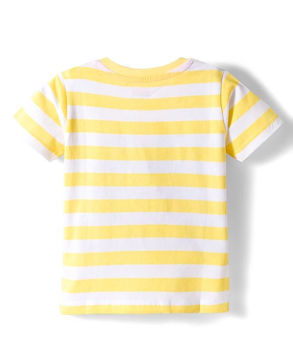Babyhug Cotton knit Half Sleeves Striped & Printed T-Shirts Pack of 3 - Multicolor