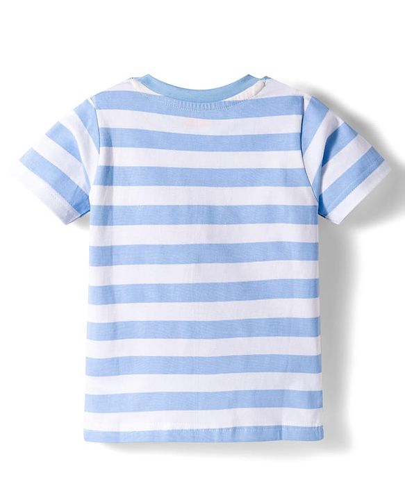 Babyhug Cotton knit Half Sleeves Striped & Printed T-Shirts Pack of 3 - Multicolor