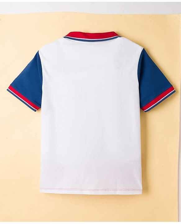 Pine Kids Marvel Single Jersey Knit Half Sleeves Polo T-Shirt With Avengers Graphics - Multicolor
