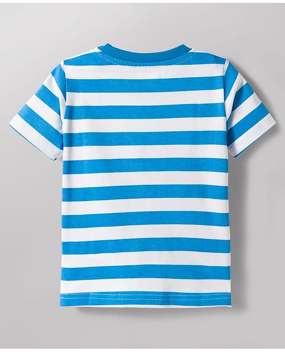Babyhug Cotton Knit Half Sleeves T-Shirts with Stripes & Surf & Vacay Text Graphics Pack of 3 - Multicolor