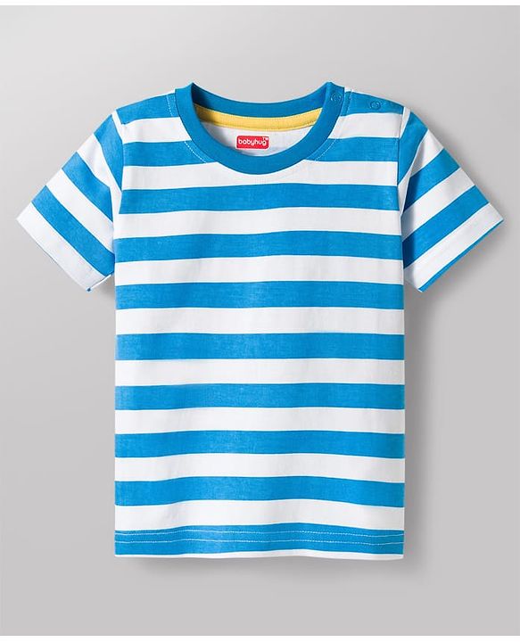 Babyhug Cotton Knit Half Sleeves T-Shirts with Stripes & Surf & Vacay Text Graphics Pack of 3 - Multicolor