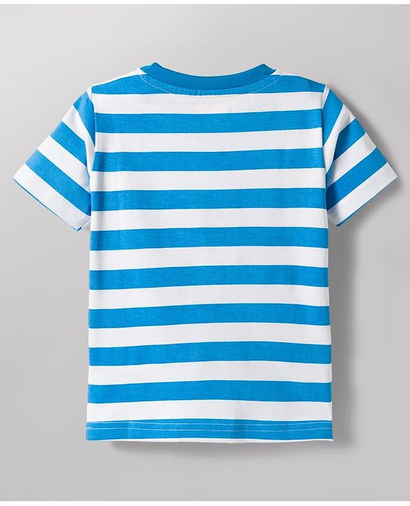 Babyhug Cotton Knit Half Sleeves T-Shirts with Stripes & Surf & Vacay Text Graphics Pack of 3 - Multicolor