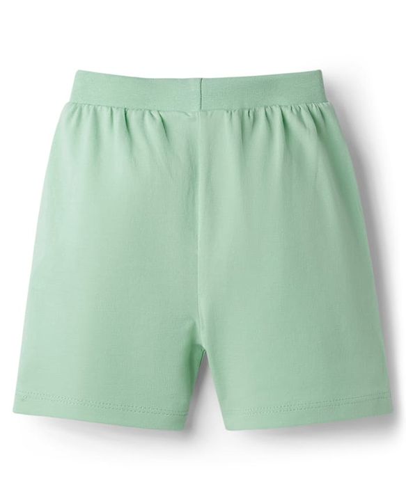 Babyhug Cotton Knit Mid Thigh Length Shorts with Sea Vehicle Print Pack of 2 - Multicolor
