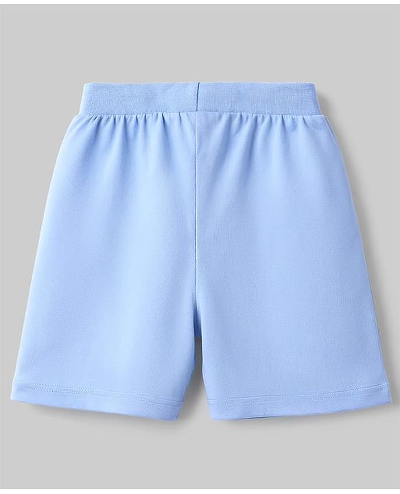 Babyhug Cotton Single Jersey Knit Mid Thigh Shorts With Beach Theme Print Pack of 3 - Multicolor