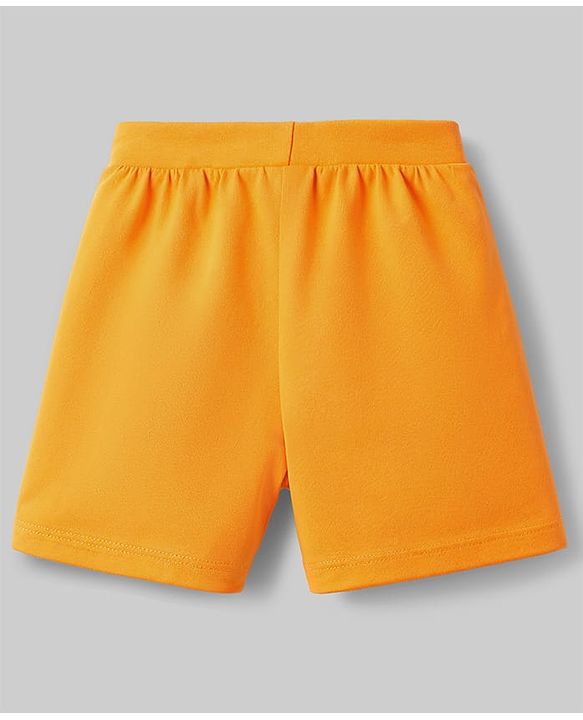 Babyhug Cotton Single Jersey Knit Mid Thigh Shorts With Beach Theme Print Pack of 3 - Multicolor
