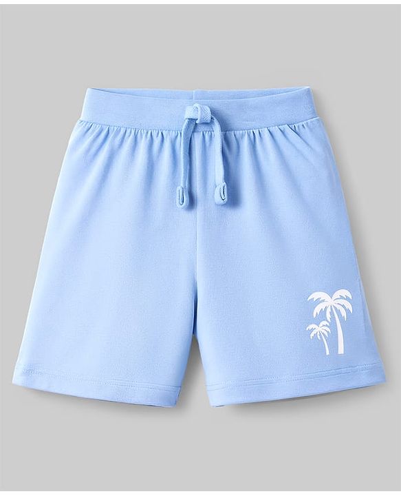 Babyhug Cotton Single Jersey Knit Mid Thigh Shorts With Beach Theme Print Pack of 3 - Multicolor